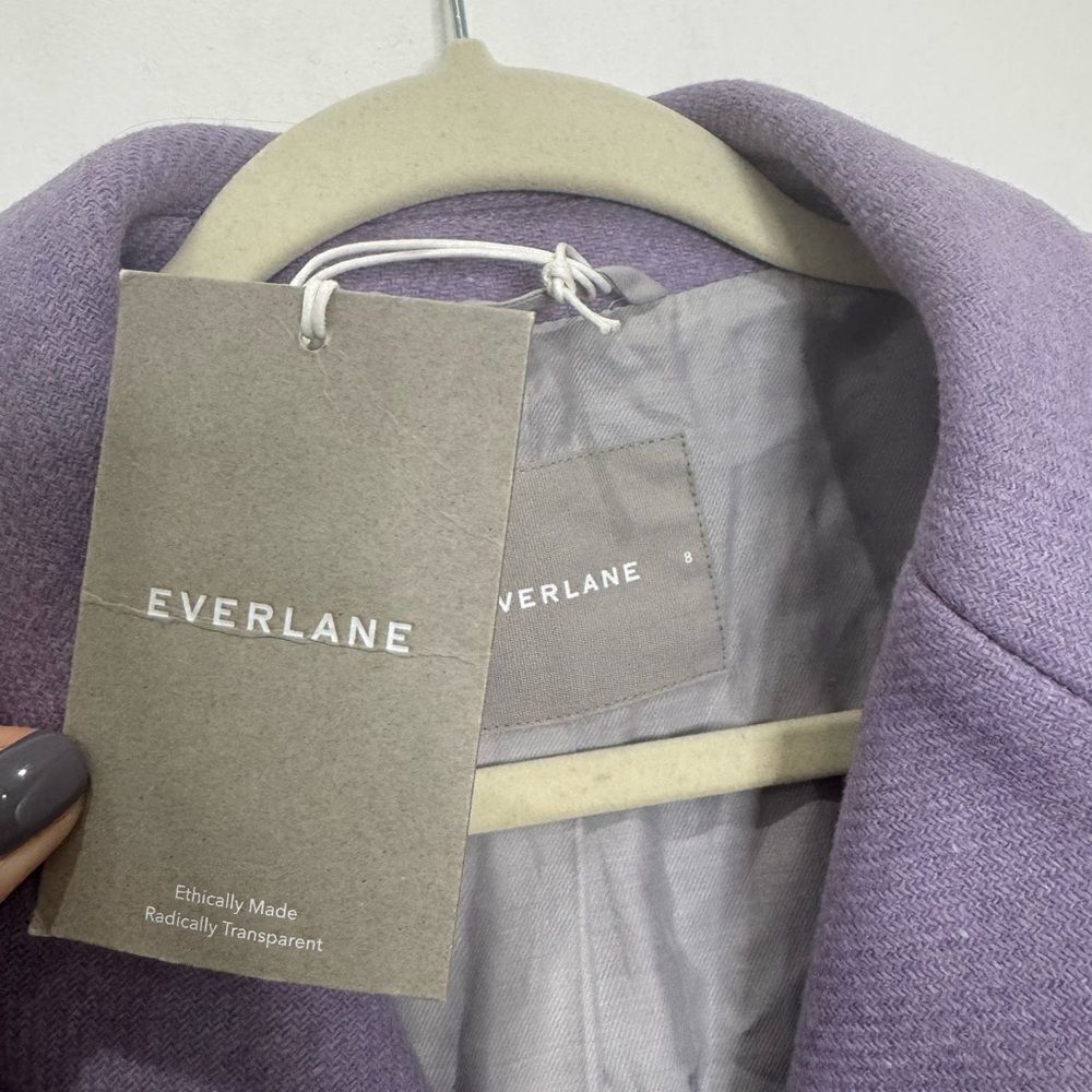 NWT Everlane Cocoon Wool blend Coat in Lavender / Purple - Picture 13 of 13
